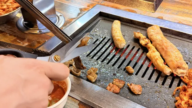 Dinner sizzling on the grill